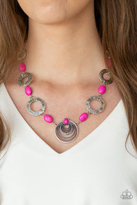 Paparazzi Accessories Zen Trend - Pink Necklace & Earrings 