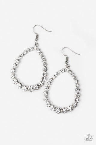 Paparazzi Accessories Rise and Sparkle! - White Earrings 