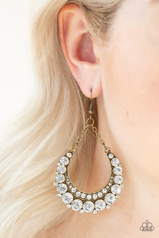 Paparazzi Accessories Once In A SHOWTIME - Brass Earrings 