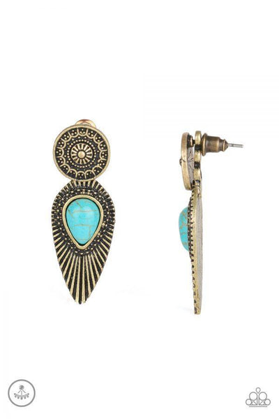 Paparazzi Accessories Fly Into the Sun - Brass Earrings 