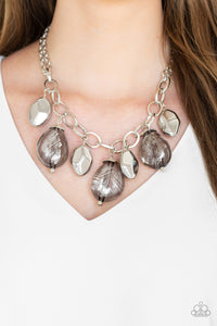 Paparazzi Accessories Looking Glass Glamorous - Silver Necklace & Earrings  