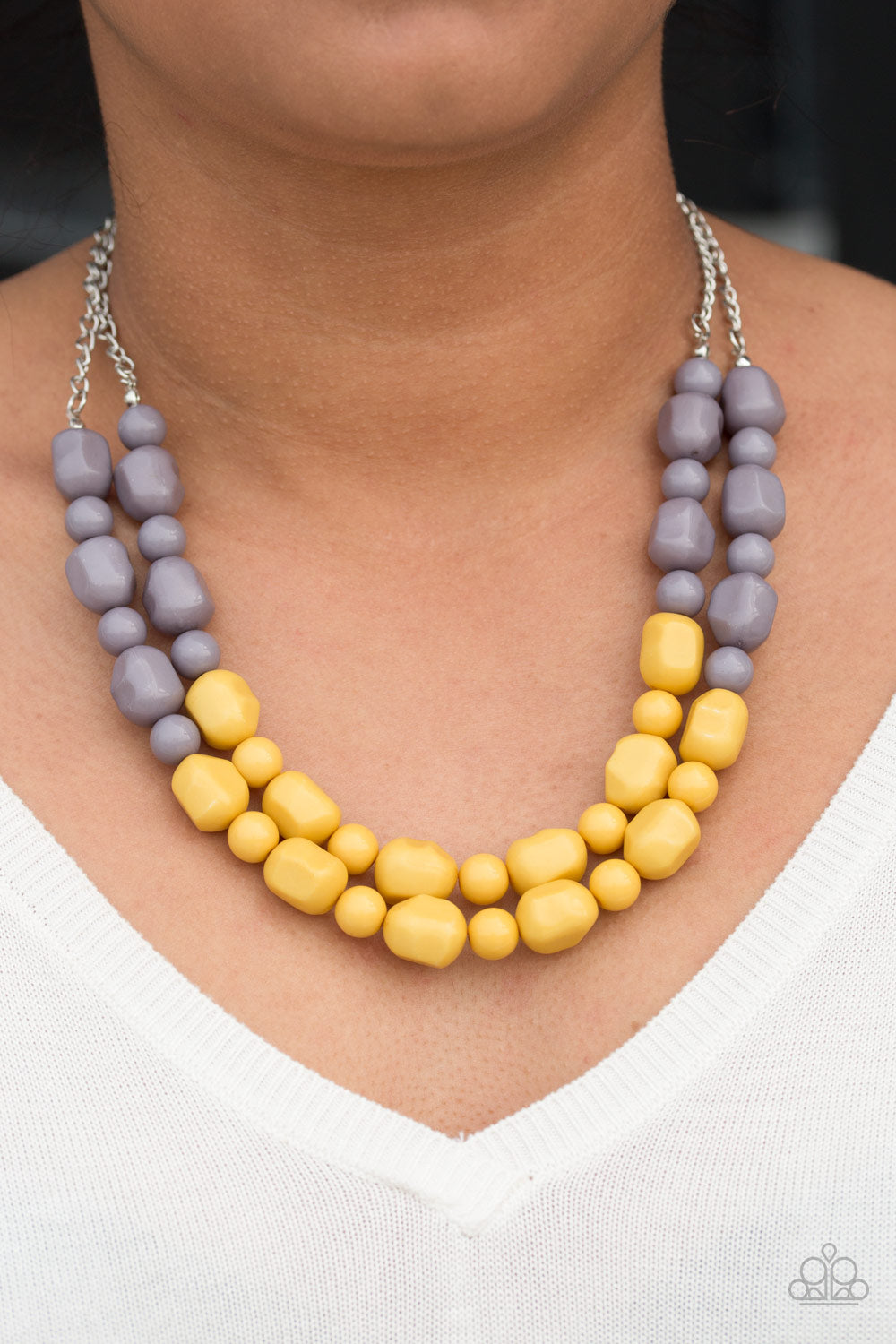 Paparazzi Accessories Island Excursion - Yellow Necklace & Earrings 