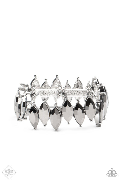 Paparazzi Accessories Fiercely Fragmented - Silver Bracelet 