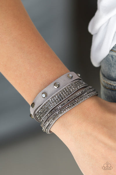 Paparazzi Accessories Totally Rockable - Silver Bracelet 