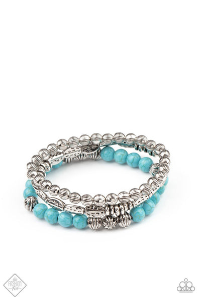 Paparazzi Accessories Trail Mix Mecca - Blue Bracelet 