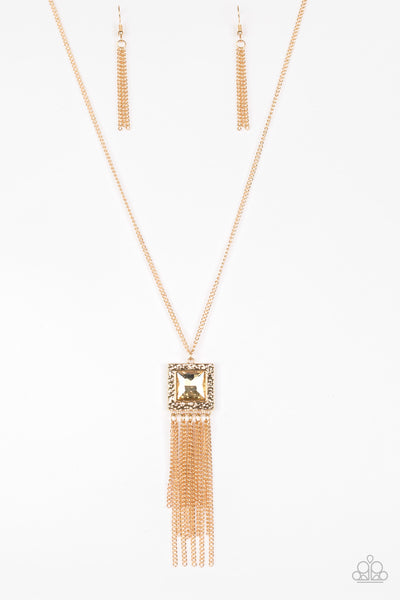 Paparazzi Necklace Shimmer Sensei - Gold