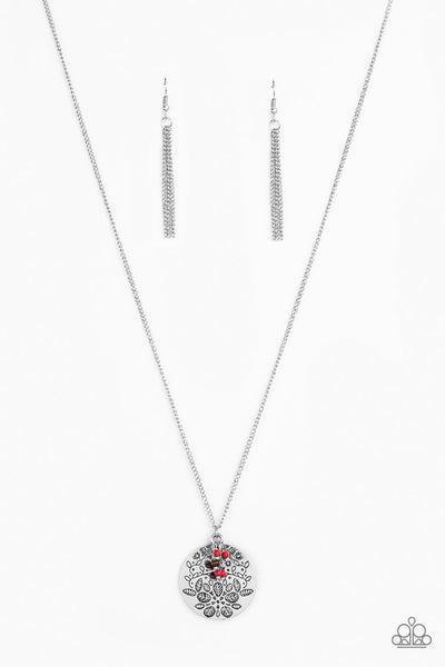 Paparazzi Accessories Desert Abundance - Red Necklace & Earrings 