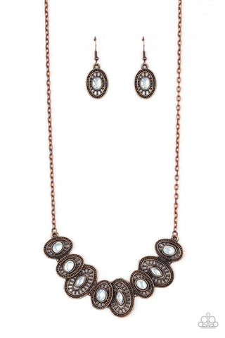 Paparazzi Accessories Trinket Trove - Copper Necklace & Earrings 