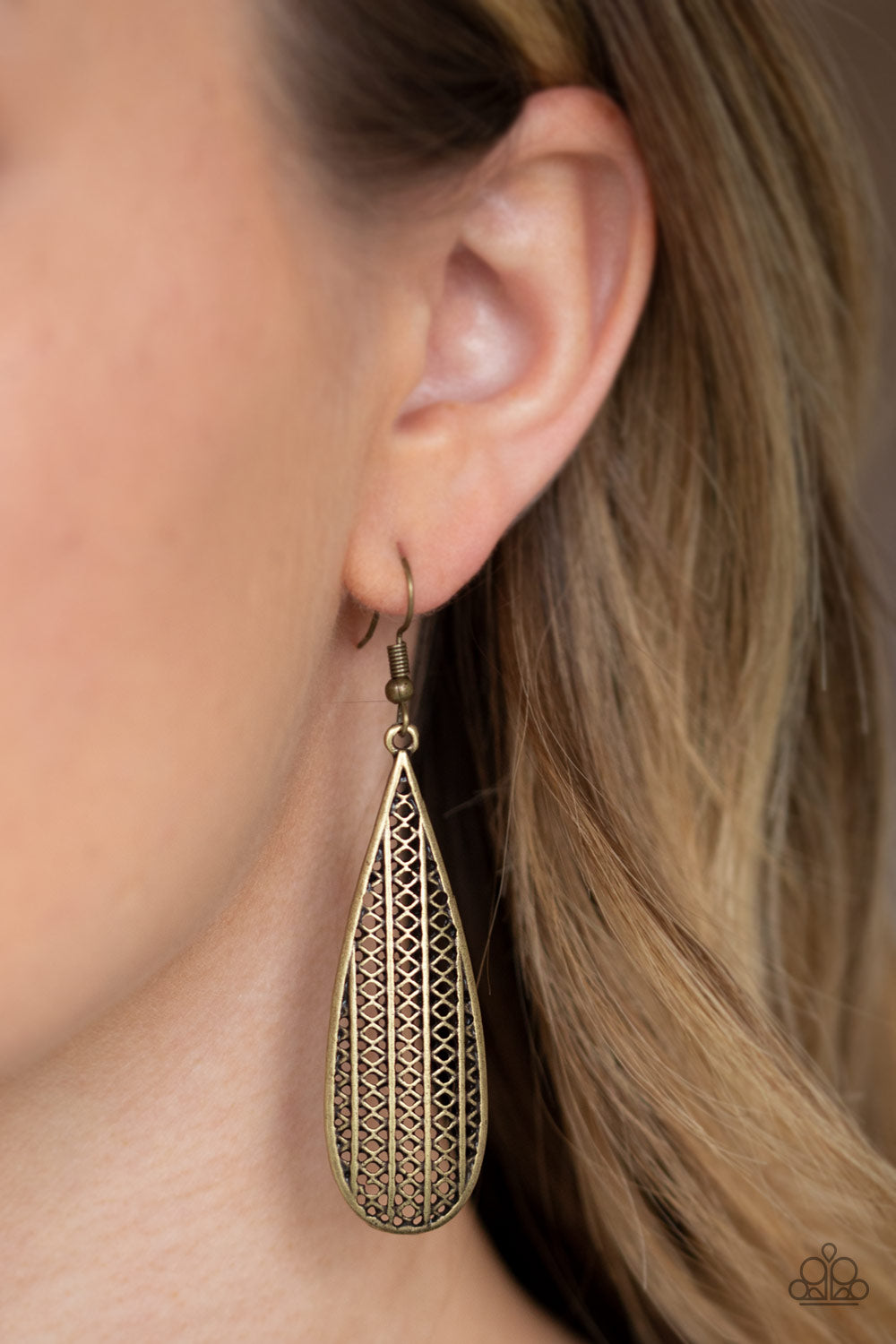 Paparazzi Accessories Terra Tears - Brass Earrings 