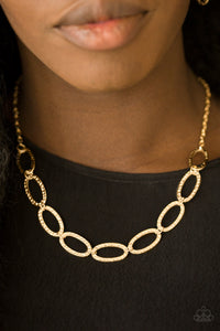 Paparazzi Accessories Legendary Lioness - Gold Necklace & Earrings 