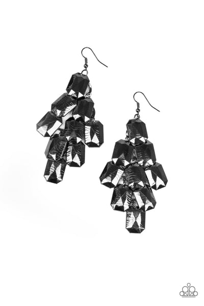 Paparazzi Accessories Contemporary Catwalk - Black Earrings 