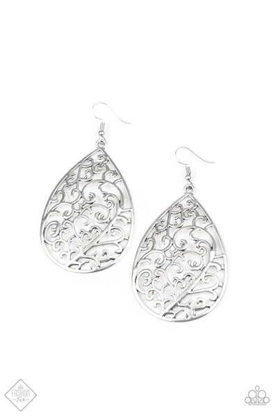 Paparazzi Accessories Grapevine Grandeur Silver Earrings