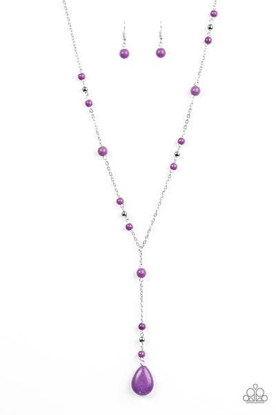 Paparazzi Accessories Modern Mountaineer - Purple Necklace & Earrings 