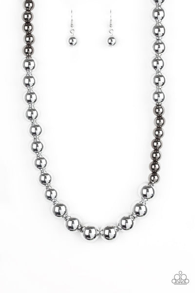 Paparazzi Accessories Power To The People - Silver Necklace & Earrings 