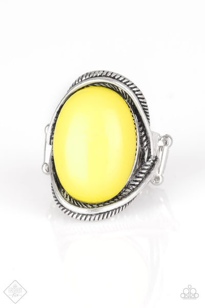 Paparazzi Accessories Lets Get This Party Poppin - Yellow Ring