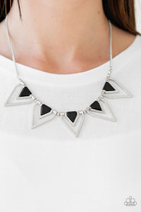 Paparazzi Accessories The Pack Leader - Black Necklace & Earrings 
