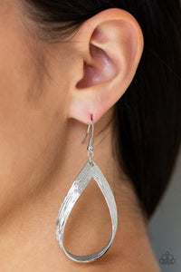 Paparazzi Accessories Come REIGN or Shine - Silver Earrings 