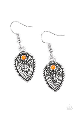 Paparazzi Accessories Distance PASTURE - Orange Earrings 