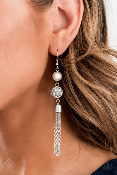 Paparazzi Accessories Going DIOR to DIOR - White Earrings 