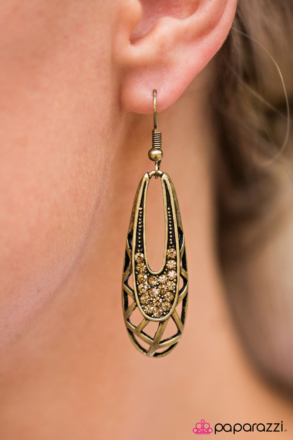 Paparazzi Accessories So DIVA-ous! - Brass Earrings