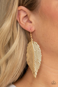 Paparazzi Accessories Lookin For A FLIGHT - Gold Earrings 