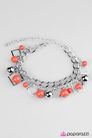 Paparazzi Accessories Hall Of FRAME - Orange Bracelet 