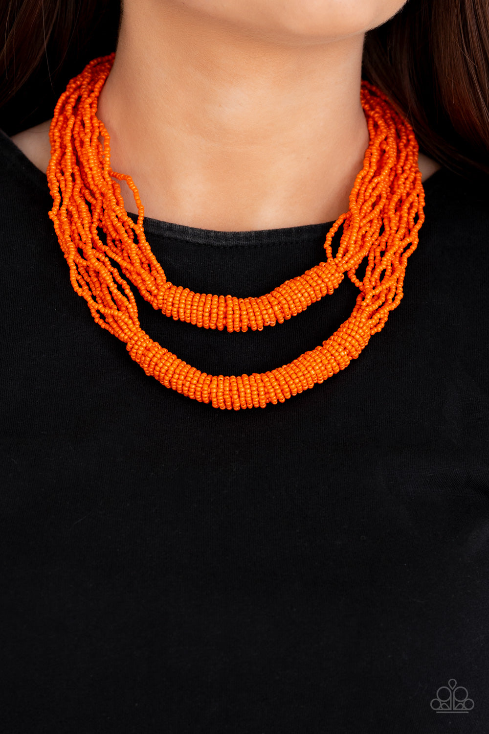 Paparazzi Accessories Right As RAINFOREST - Orange Necklace & Earrings 