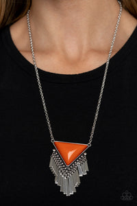 Paparazzi Accessories Badlands Bonanza - Orange Necklace & Earrings 