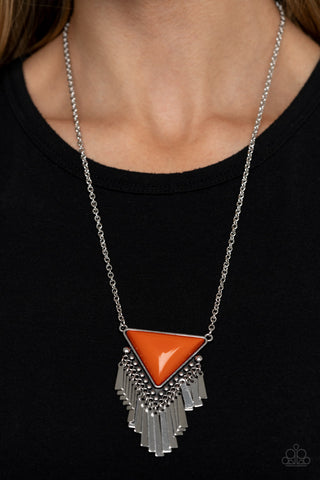 Paparazzi Accessories Badlands Bonanza - Orange Necklace & Earrings 