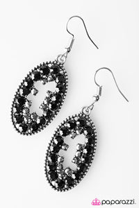 Paparazzi Accessories Midnight Mosaic - Black Earrings 