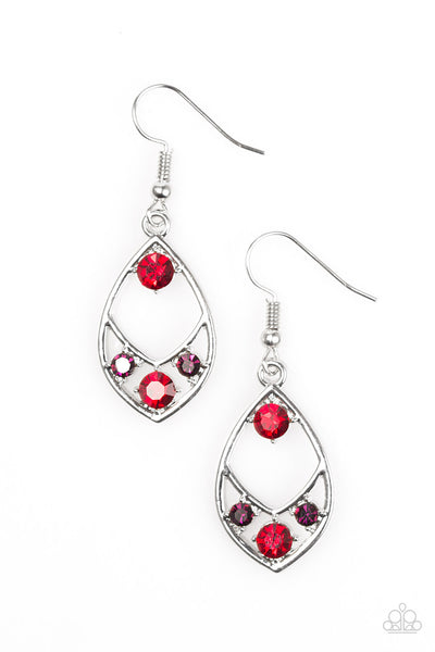 Paparazzi Accessories Superior Sparkle - Red Earrings 
