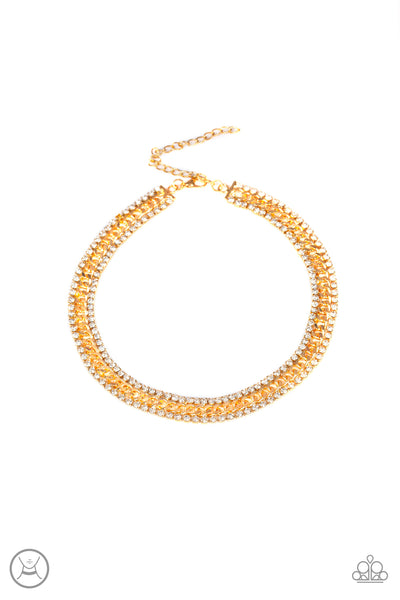 Paparazzi Accessories Empo-HER-ment - Gold Necklace & Earrings 