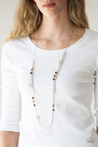 Paparazzi Accessories Pretty Pop-tastic! - Brown Necklace & Earrings 