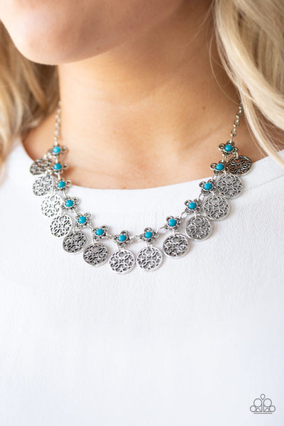 Paparazzi Accessories Mandala Movement - Blue Necklace & Earrings 