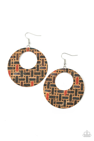 Paparazzi Accessories - Put A Cork In It - Black Earrings 