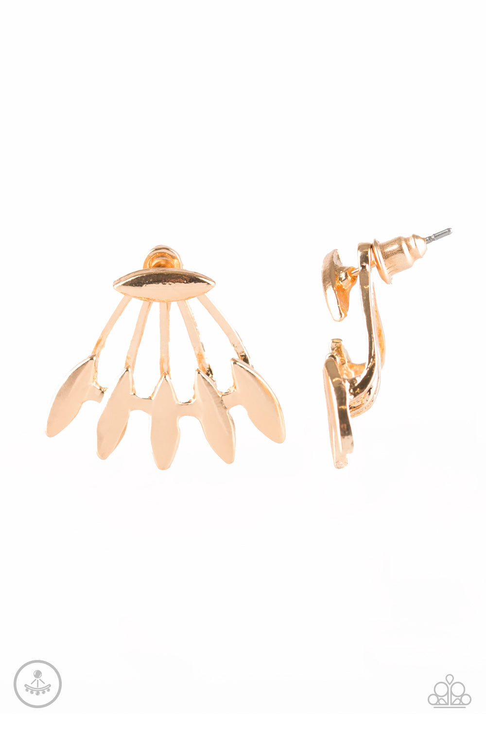 Paparazzi Accessories Radically Rebel - Gold Earrings 