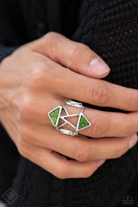 Paparazzi Accessories Making Me Edgy - Green Ring