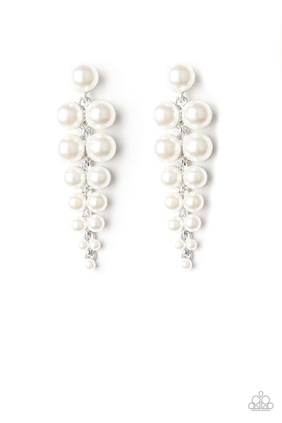 Paparazzi Accessories Totally Tribeca - White Earrings 