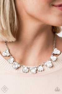 Paparazzi Accessories - BLING to Attention - White Necklace & Earrings 