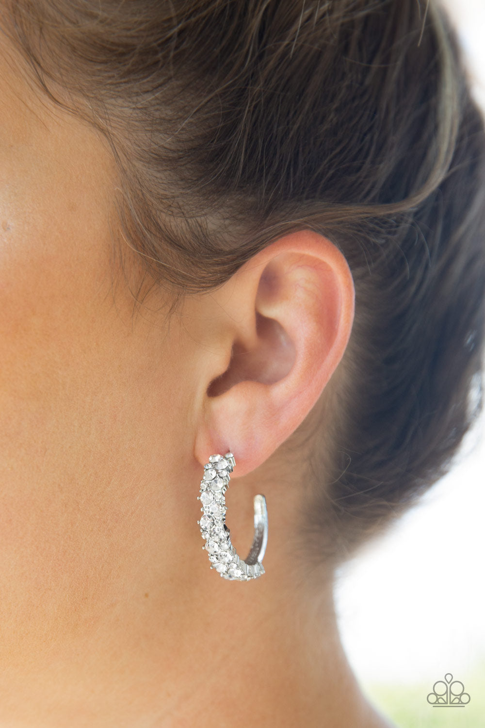 Paparazzi Accessories Glitter Galaxy - White Earrings 
