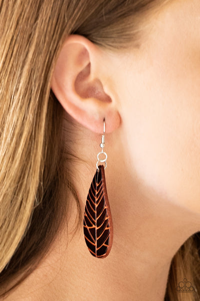 Paparazzi Accessories Nature Nouveau - Brown Earrings 