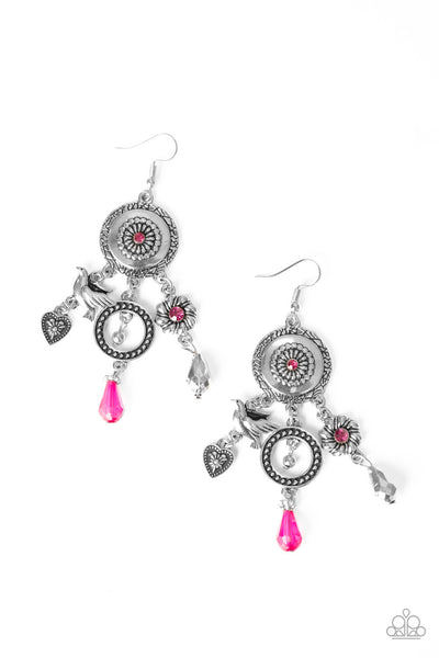 Paparazzi Accessories Springtime Essence - Pink Earrings 