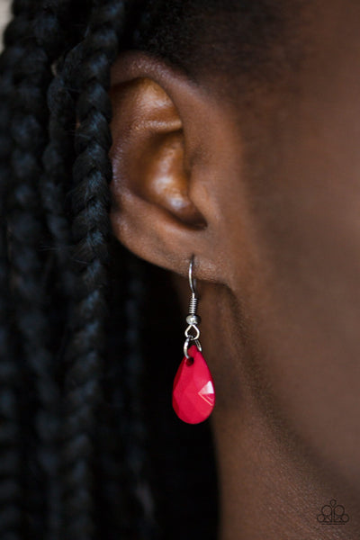 Paparazzi Accessories Hurricane Season - Red Necklace & Earrings 