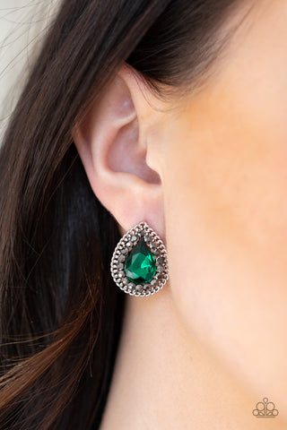 Paparazzi Accessories Debutante Debut - Green Earrings 