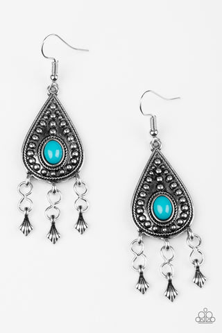 Paparazzi Accessories Sahara Song - Blue Earrings 