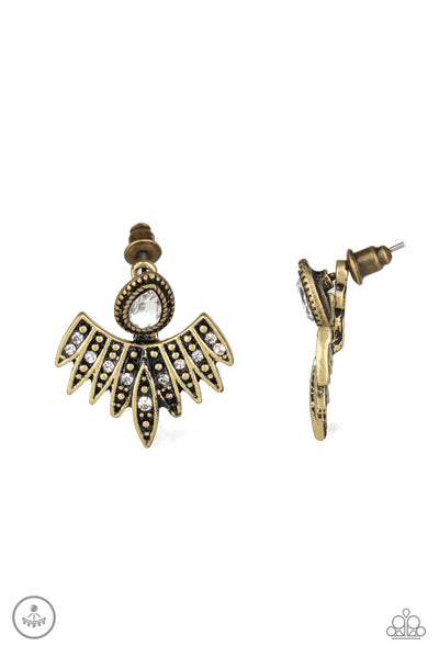 Paparazzi Accessories Wing Fling - Brass Earrings 