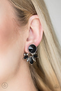 Paparazzi Accessories Radically Royal - Black Post Earrings 