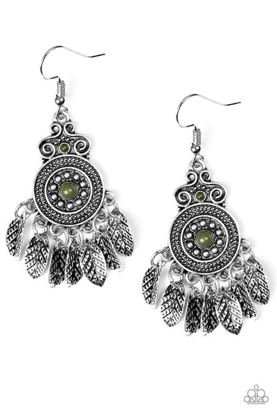 Paparazzi Accessories Lower East WILDSIDE - Green Earrings 