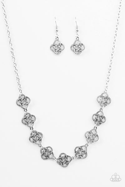 Paparazzi Accessories Cunning Cleopatra - Silver Necklace & Earrings 