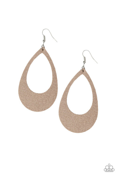 Paparazzi Accessories - What a Natural - Brown Earrings